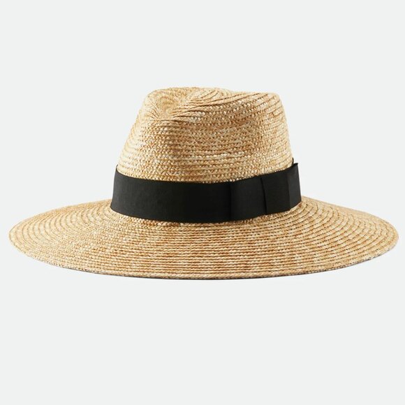 EUC Brixton Joanna Hat Straw Beach Sun Hat UPF 50 Size Medium in Honey - Picture 6 of 14